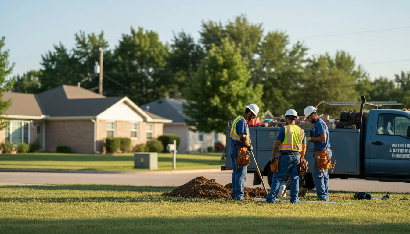 Residential water line and bathroom plumbing service in Arlington, KY